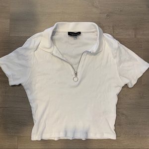 Topshop Polo Crop Top
